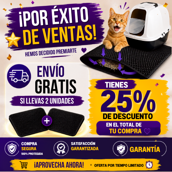 Alfombra Atrapa Arena De Gatos