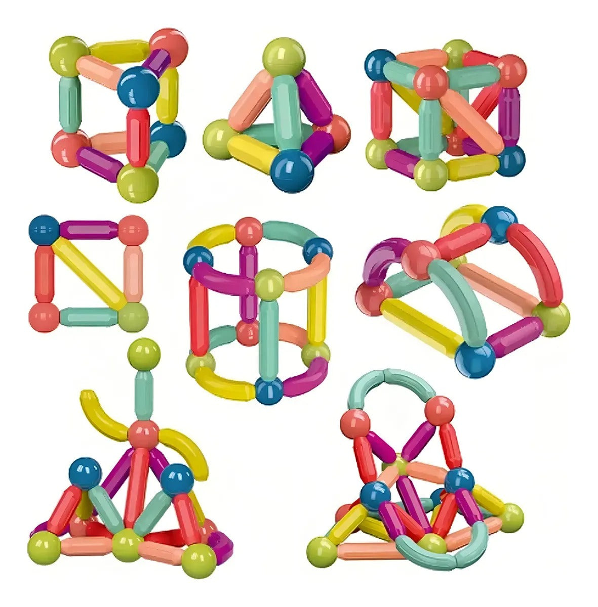 H - Bloques Para Armar Magnéticos 36 PCS