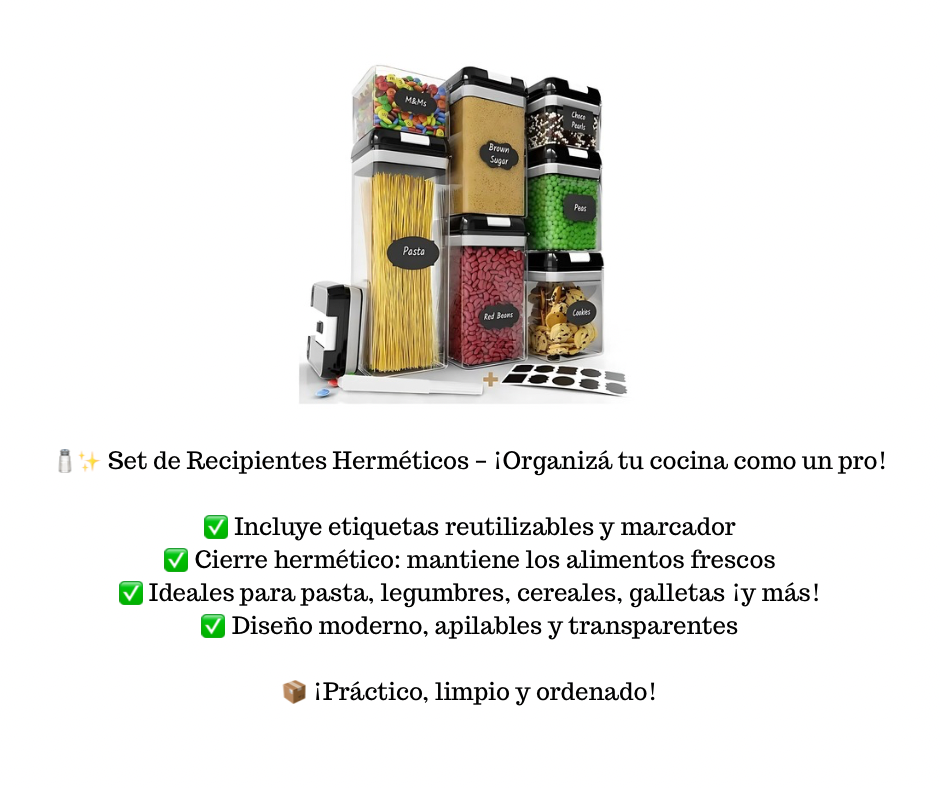 Set 7 contenedores herméticos